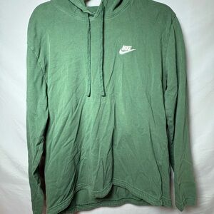 Nike Men's Pullover Size L Forest Green Lightweight Hoodie